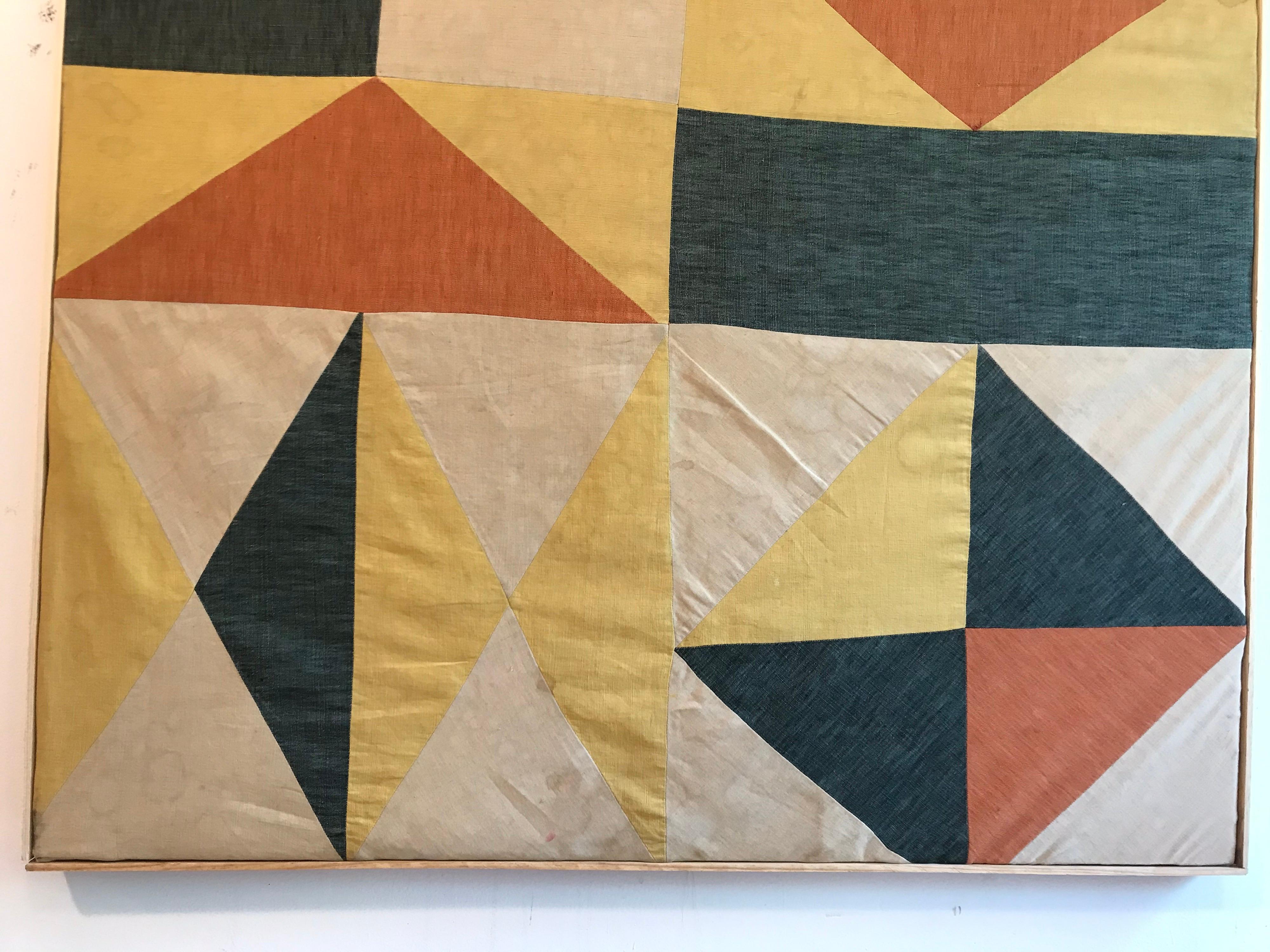 20th Century Evelyn Ackerman Hard-Edge Textile Art Tapestry 