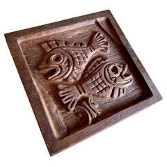 Evelyn Ackerman Panelcarve Pisces Bas Relief Design Wood Panel