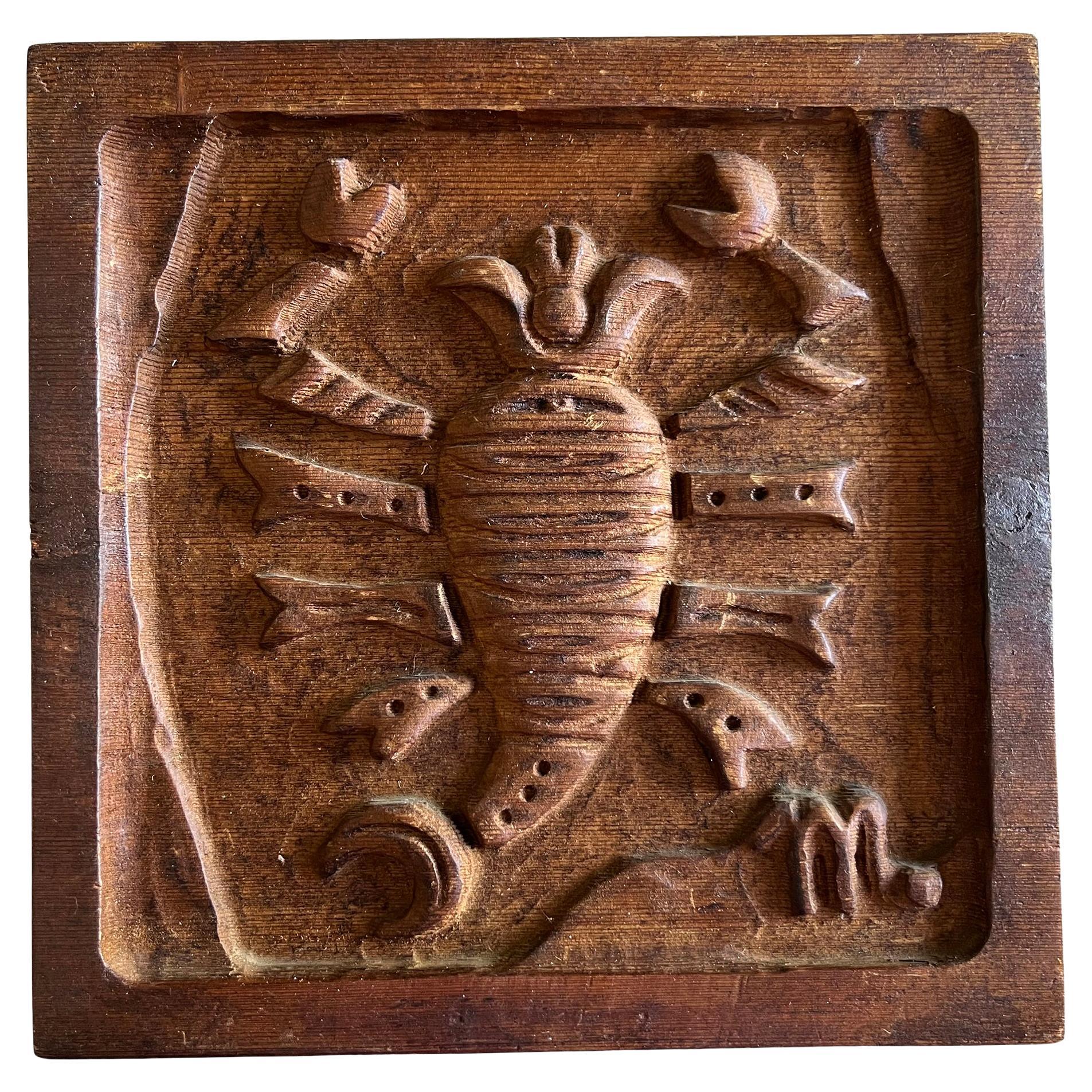 Evelyn Ackerman Panelcarve Scorpio Bas Relief Design Wood Panel