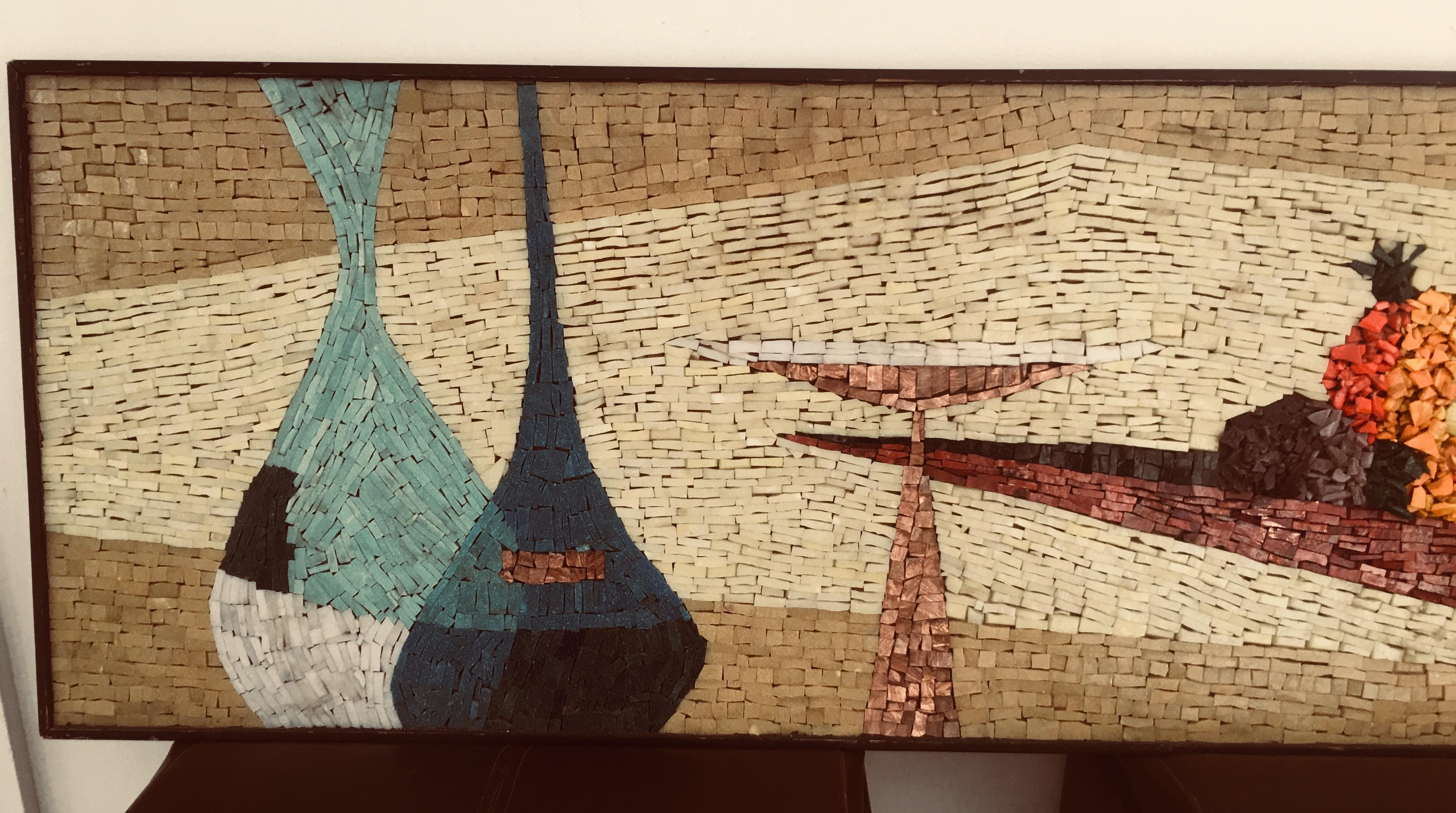American Evelyn Ackerman Style Mosaic of Handcut Glass Tile, 1960, California