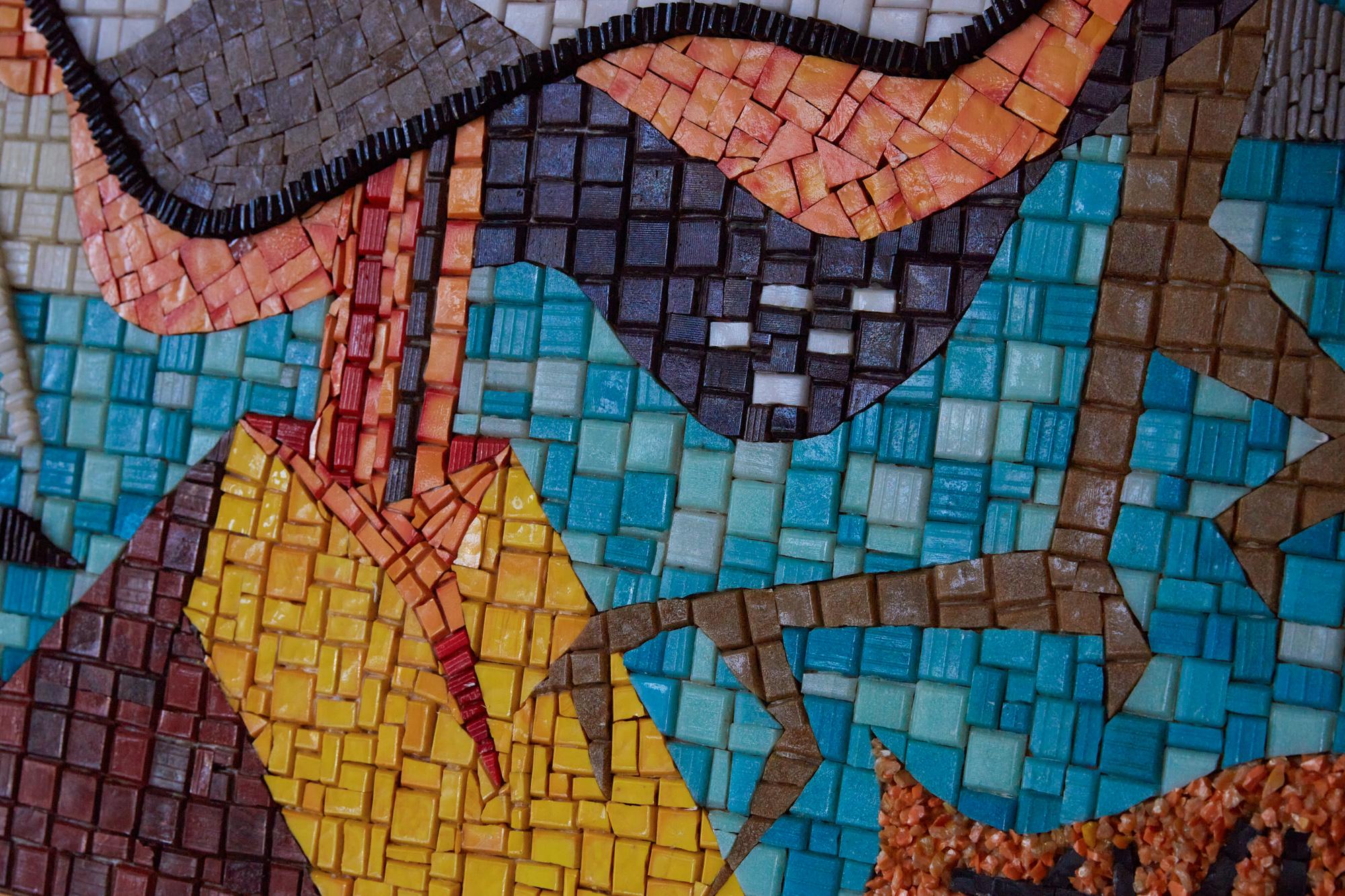 Late 20th Century Evelyn Ackerman Style Mosaic Wall Art