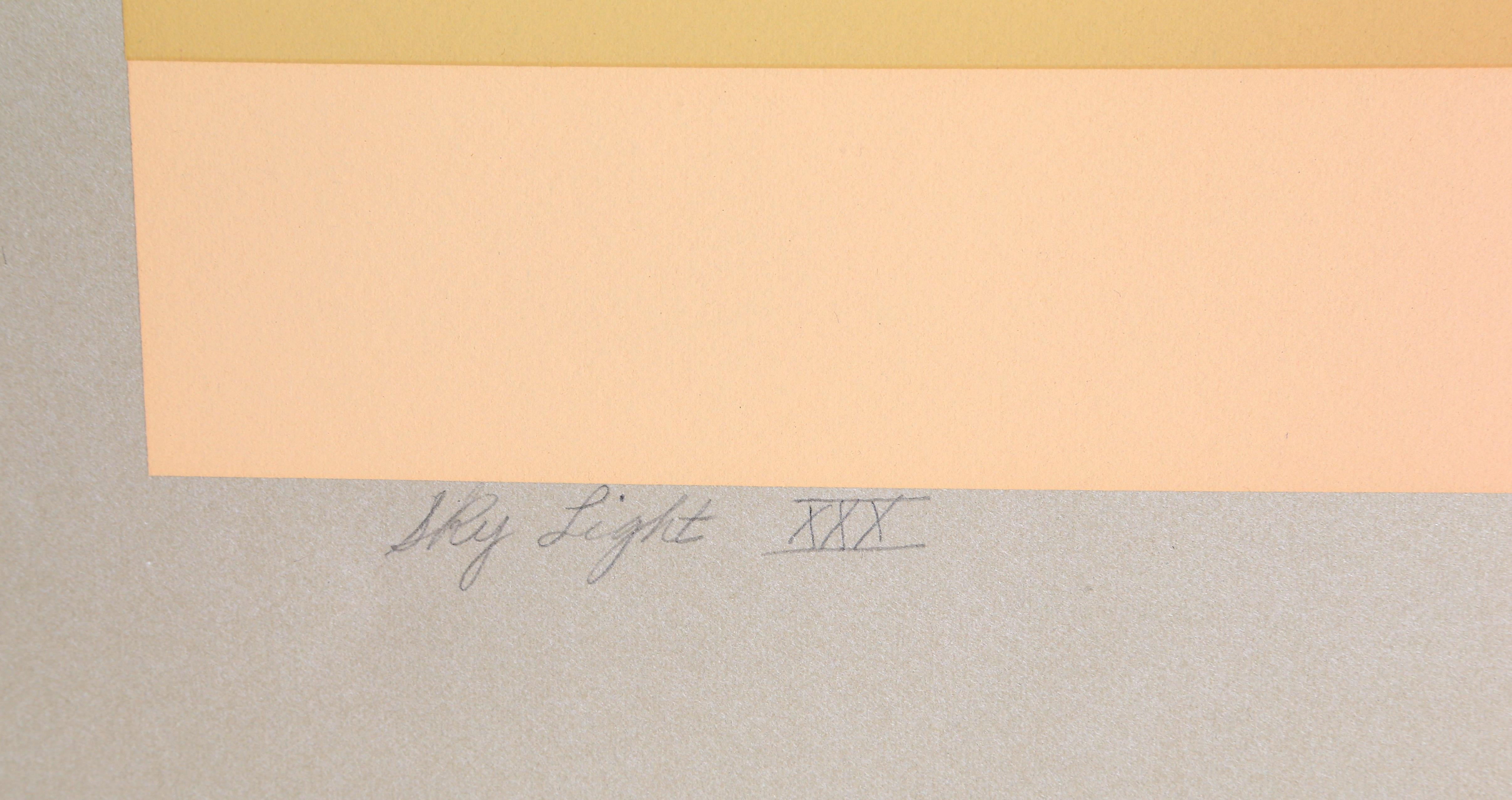 Lucarne XXX
Evelyn B. Johnson
Date : circa 1980
Sérigraphie, signée, numérotée et titrée au crayon.
Edition de 14/30
Taille de l'image : 38 x 28.5 pouces
Taille : 105,41 x 74,93 cm (41,5 x 29,5 in)