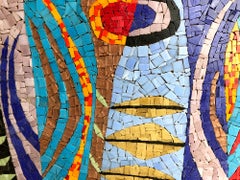In the Garden Glass Mosaic Tile Wall Panel Hanging