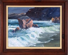 Pacific Coastal Seascape in Oil on Canvas Monterey Big Sur