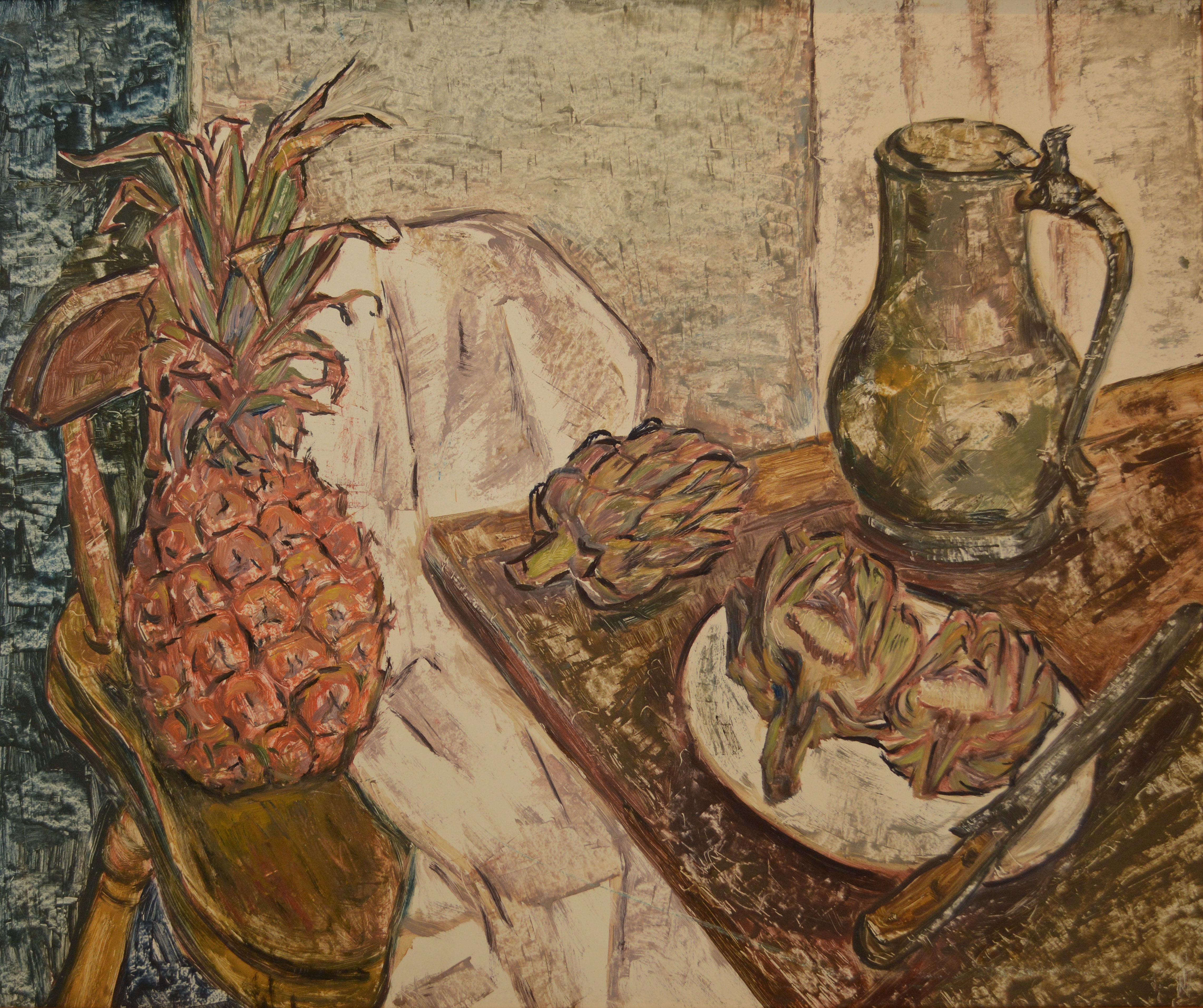 Evelyn Metzger Still-Life Painting - Still Life with Artichokes