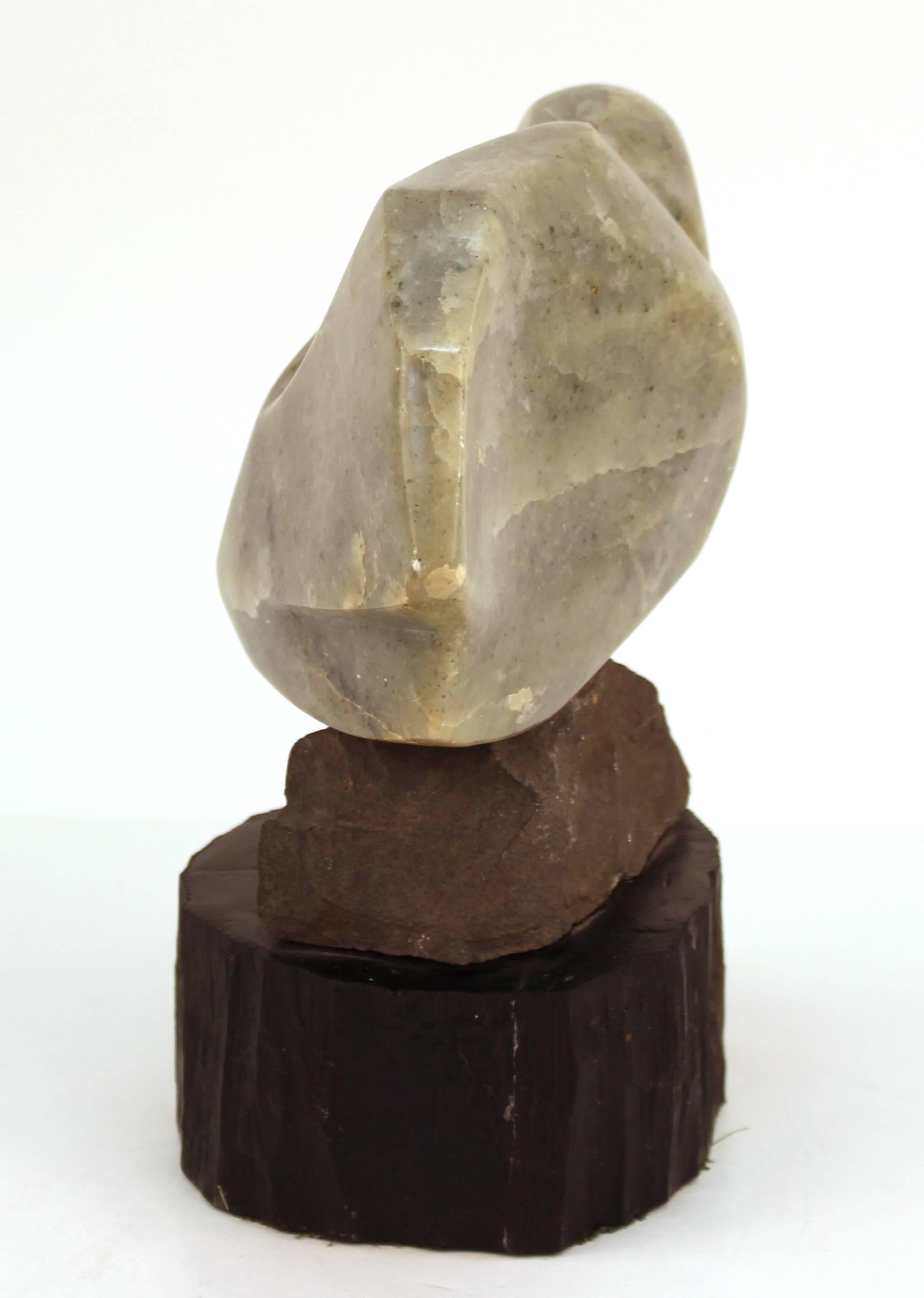 Evelyn Morgenbesser Mid-Century Modern Soapstone Sculpture of a Bird 1