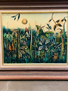 Evelyn Steinmann 1959 - , "Tropical Jungle" Ink, Watercolour, Varnish Painting