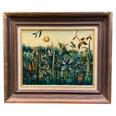 Evelyn Steinmann 1959 - , „Tropische Dschungel“ Tinte, Aquarell, Lackmalerei, Lackmalerei