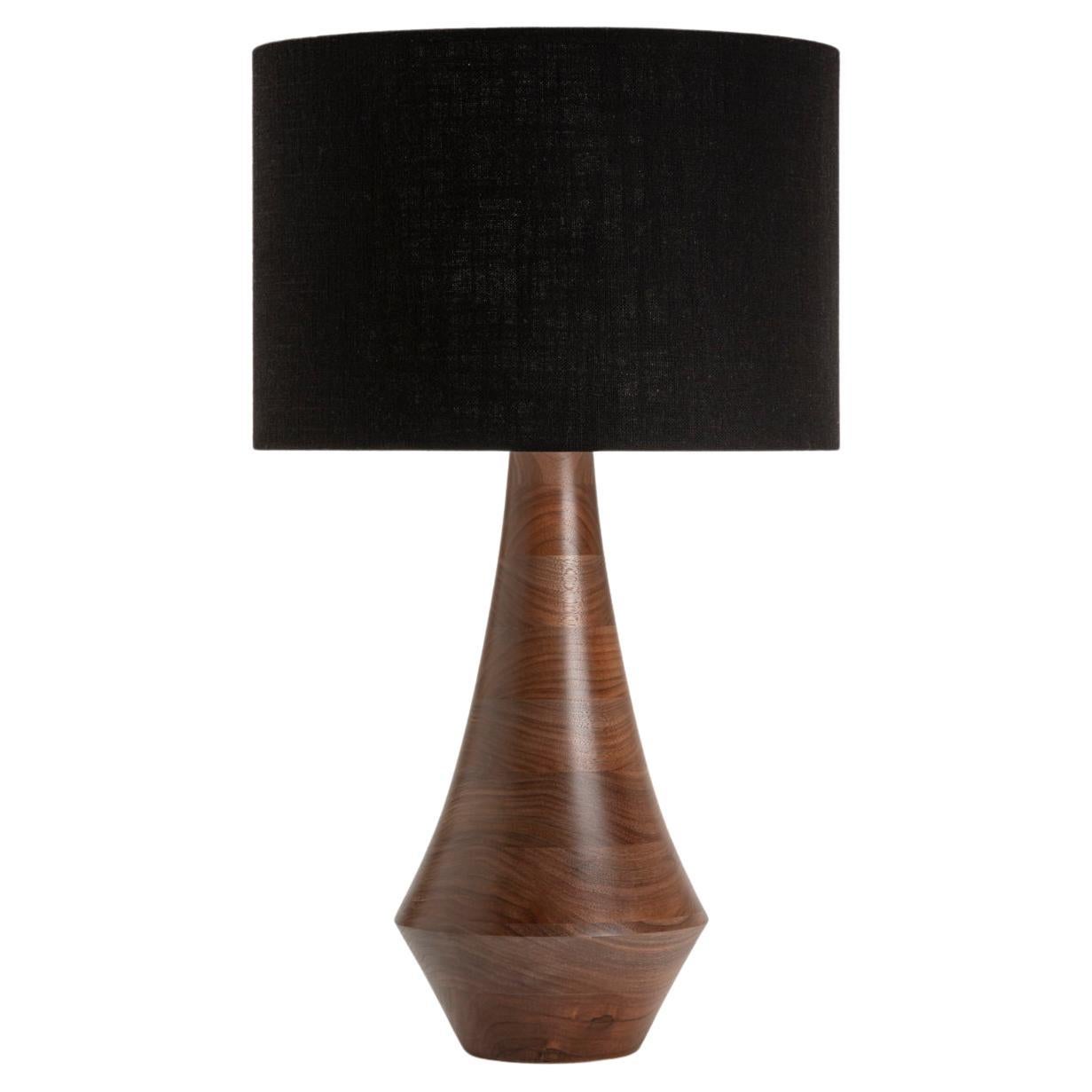 Evelyn Table Lamp in Walnut For Sale