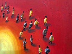 Réchauffement du cœur (grande peinture texturée originale sur toile)