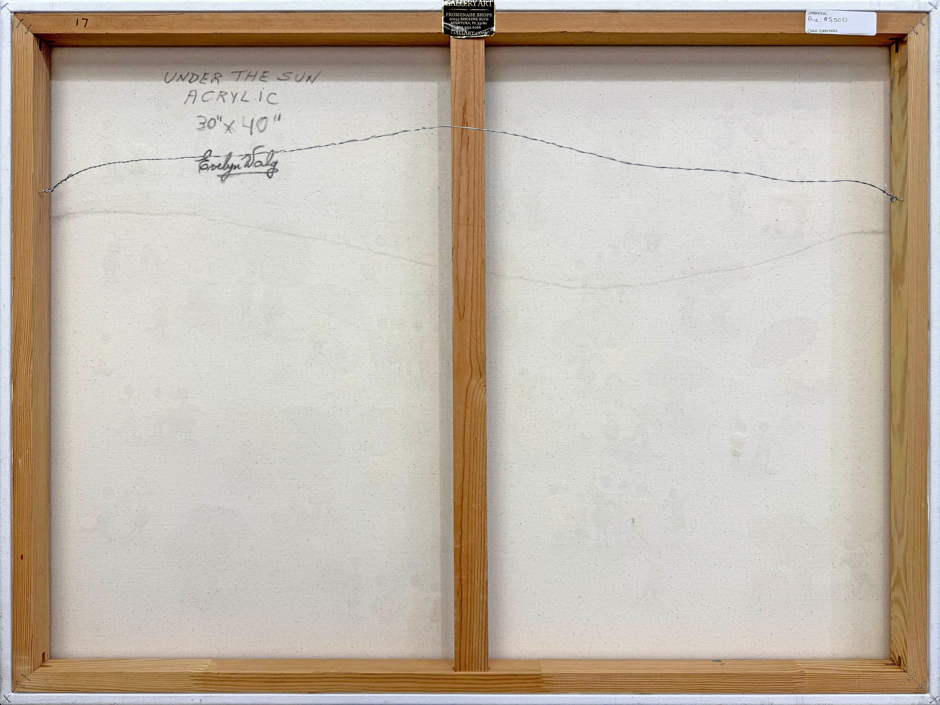 Pintura original en acrílico texturizado sobre lienzo.  Firmado a mano en el anverso; firmado a mano y titulado en el reverso por Evelyn Walg.  Tamaño del lienzo: 30 x 40 x 1 pulgadas (estirado).

La obra está en excelente estado. Certificado de
