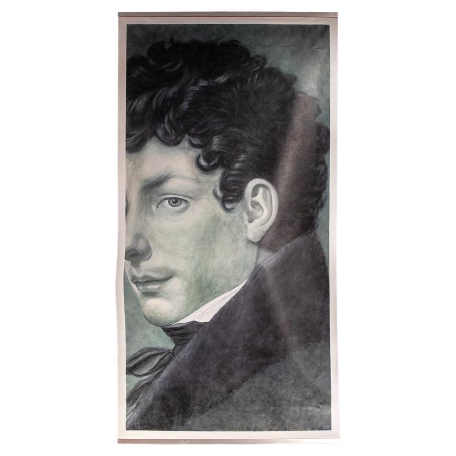 Evelyne Baget Detail auf Leinwand nach Girodet gemalt. Zeitgenössisch im Angebot