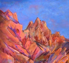 Cap Roux Théoule Oil Painting on Canvas, Expressionist, 21st Century
