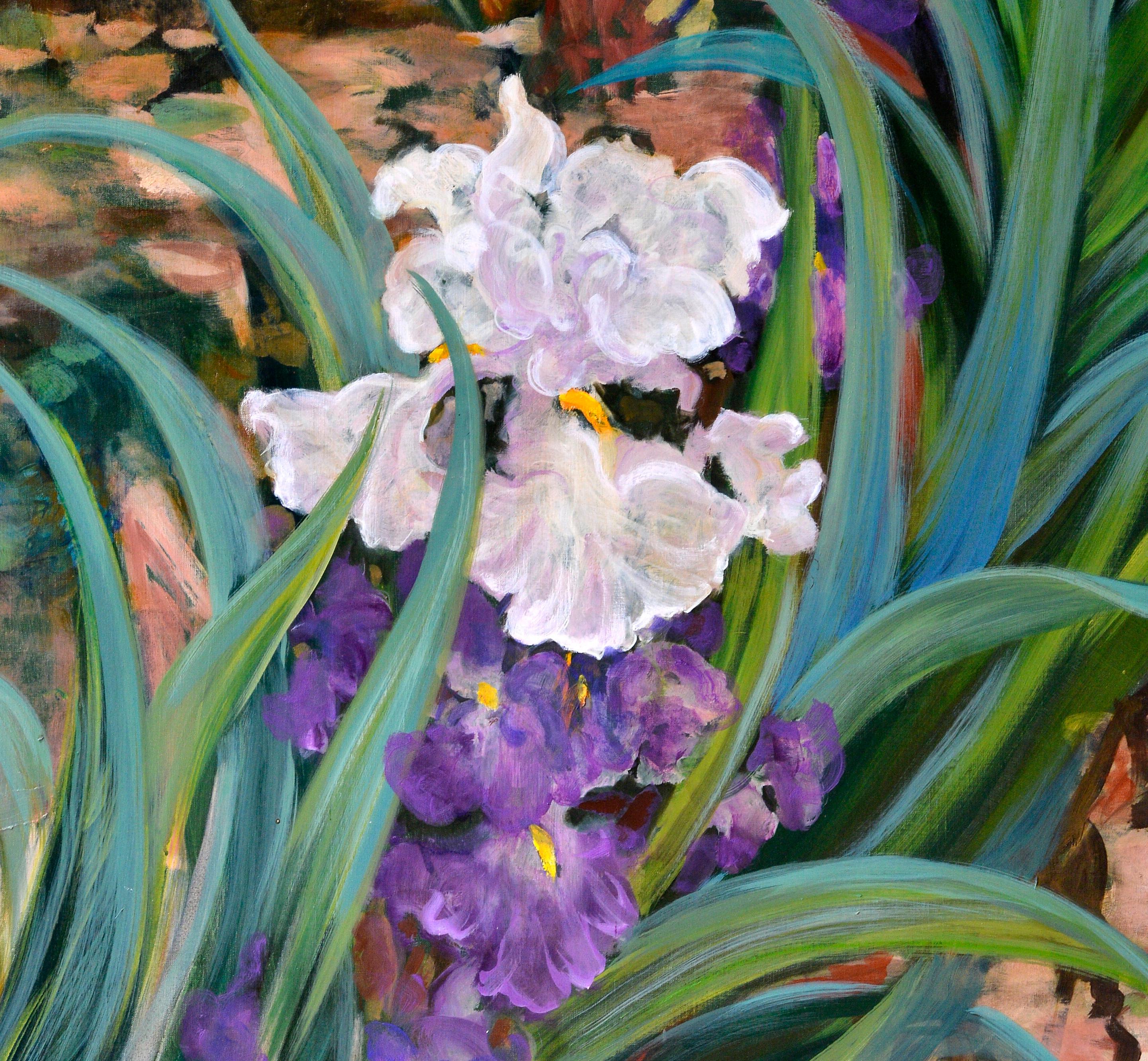 Iris - Painting by Evelyne Ballestra
