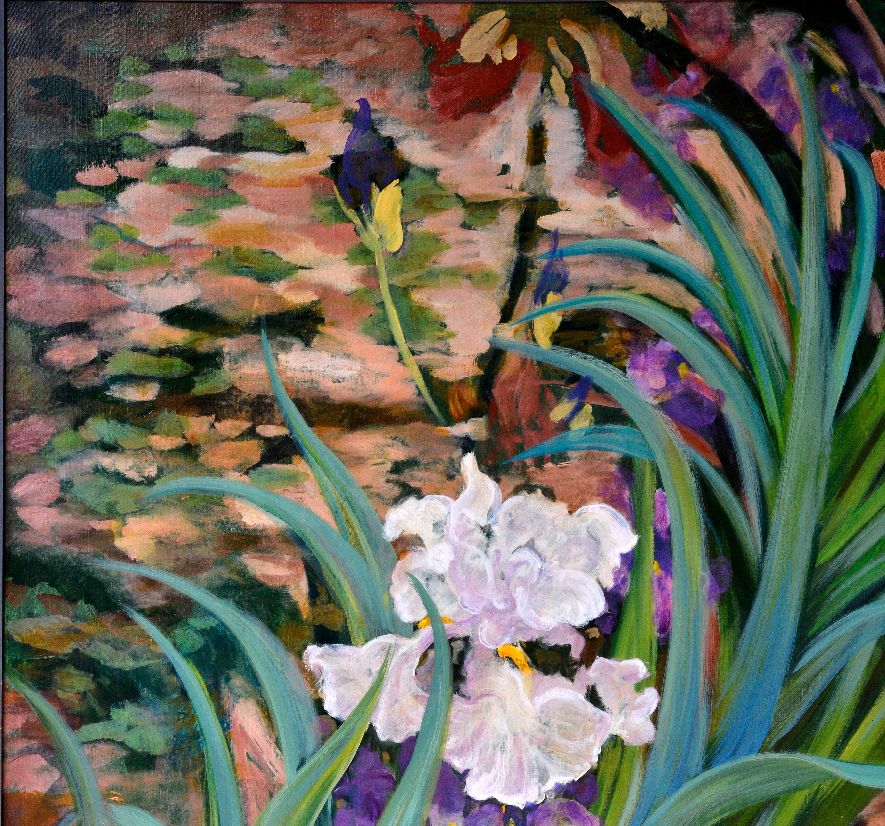 Iris - Painting Espressionista di Evelyne Ballestra
