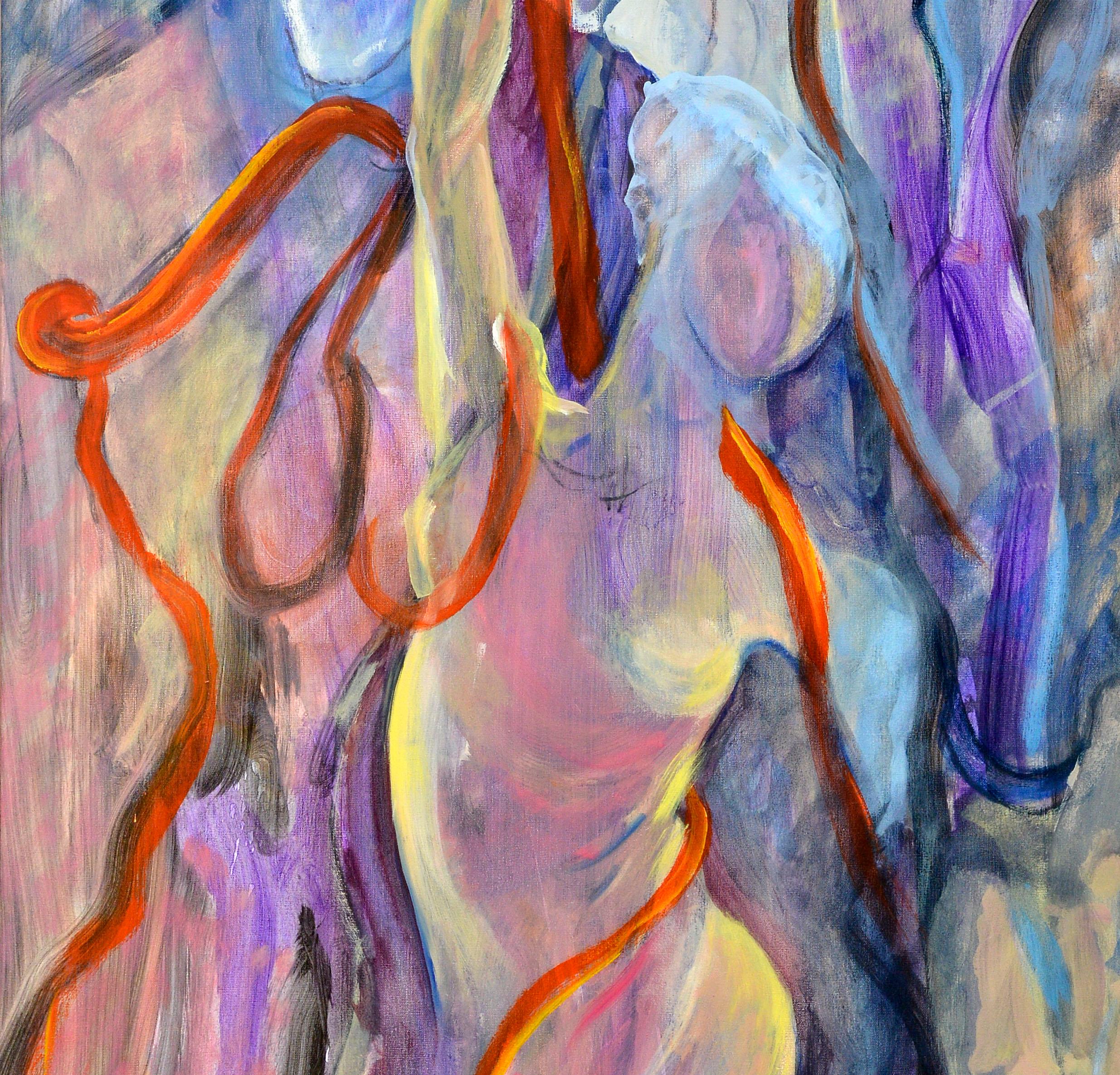 L'enlèvement d'Europe - Painting Expresionista de Evelyne Ballestra