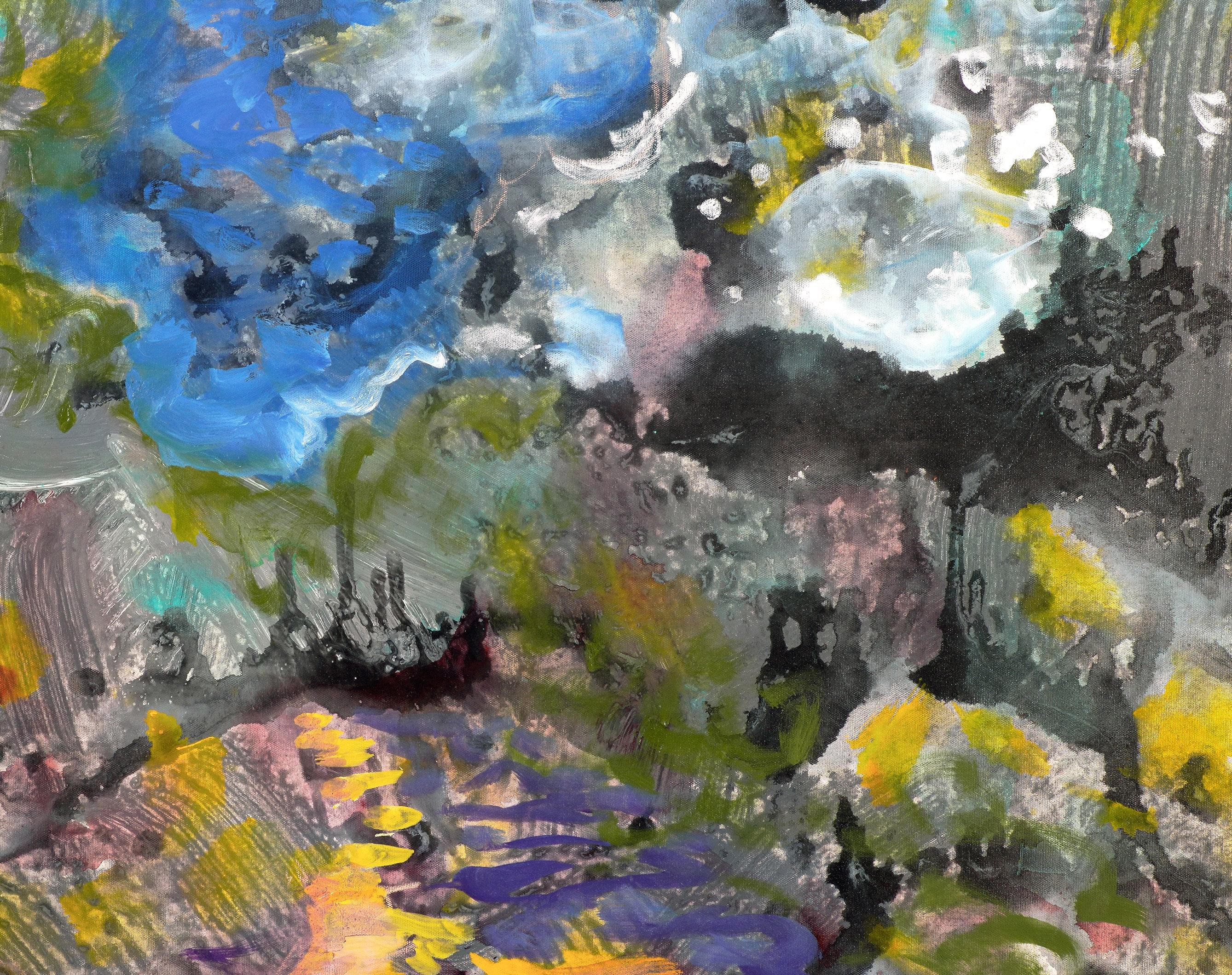 Percorso astratto - Painting di Evelyne Ballestra