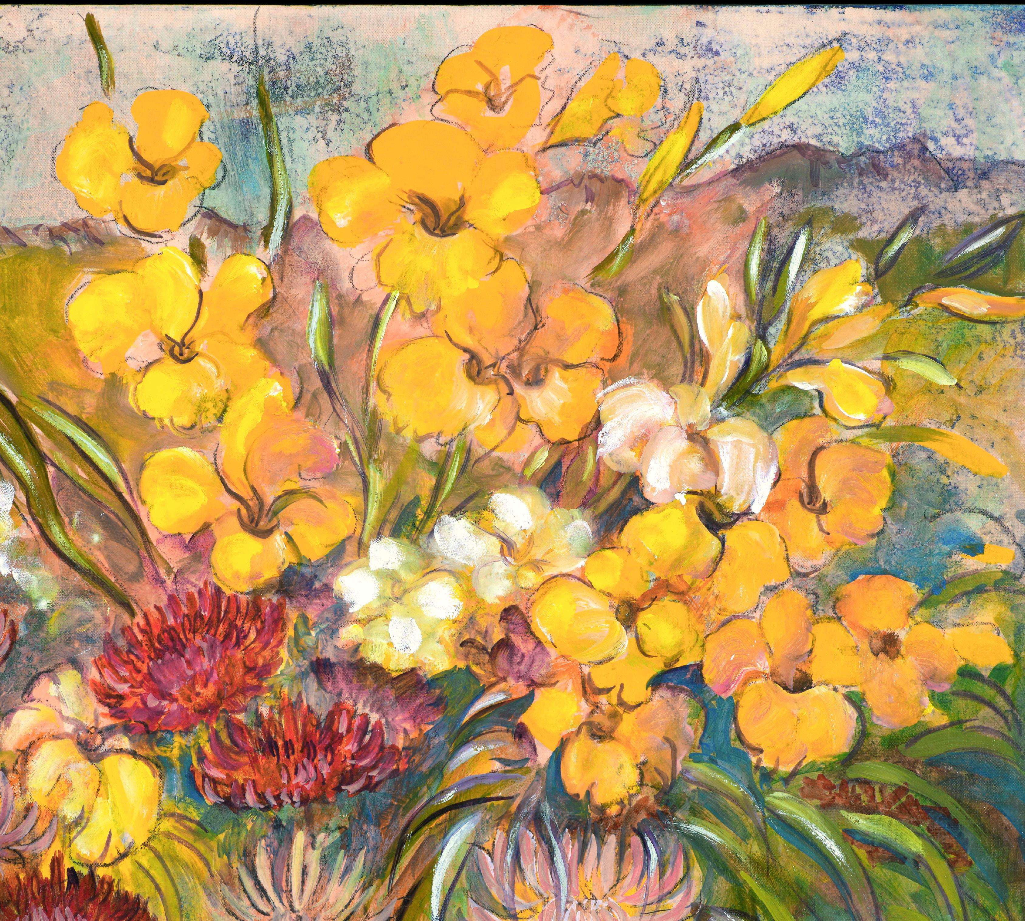 Bouquet d'Estérel - Painting Astratto di Evelyne Ballestra