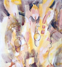 Jazz Contemporary Oil Painting on Canvas, 21st Century, New