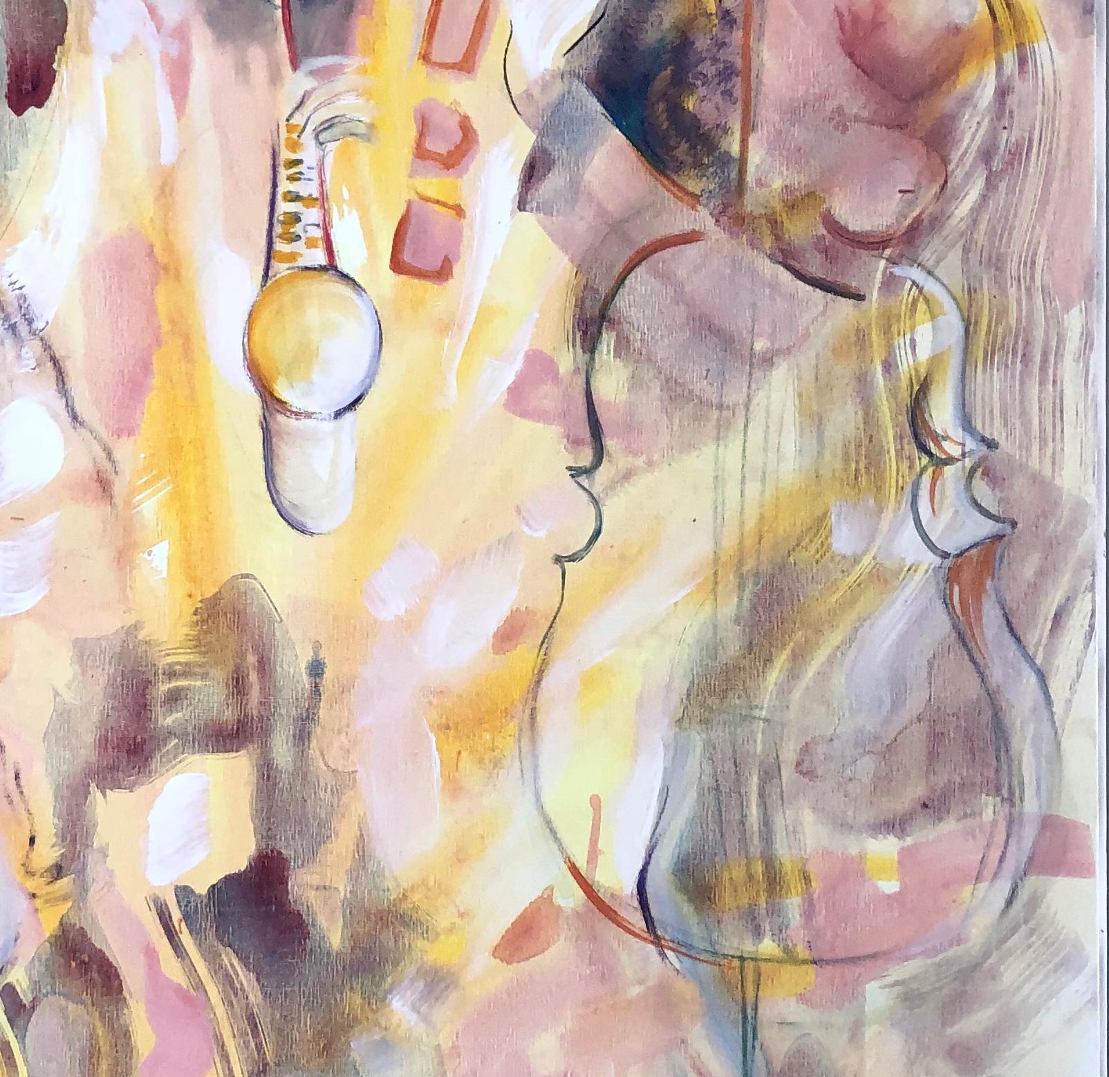 Jazz - Contemporary Painting by Evelyne Ballestra