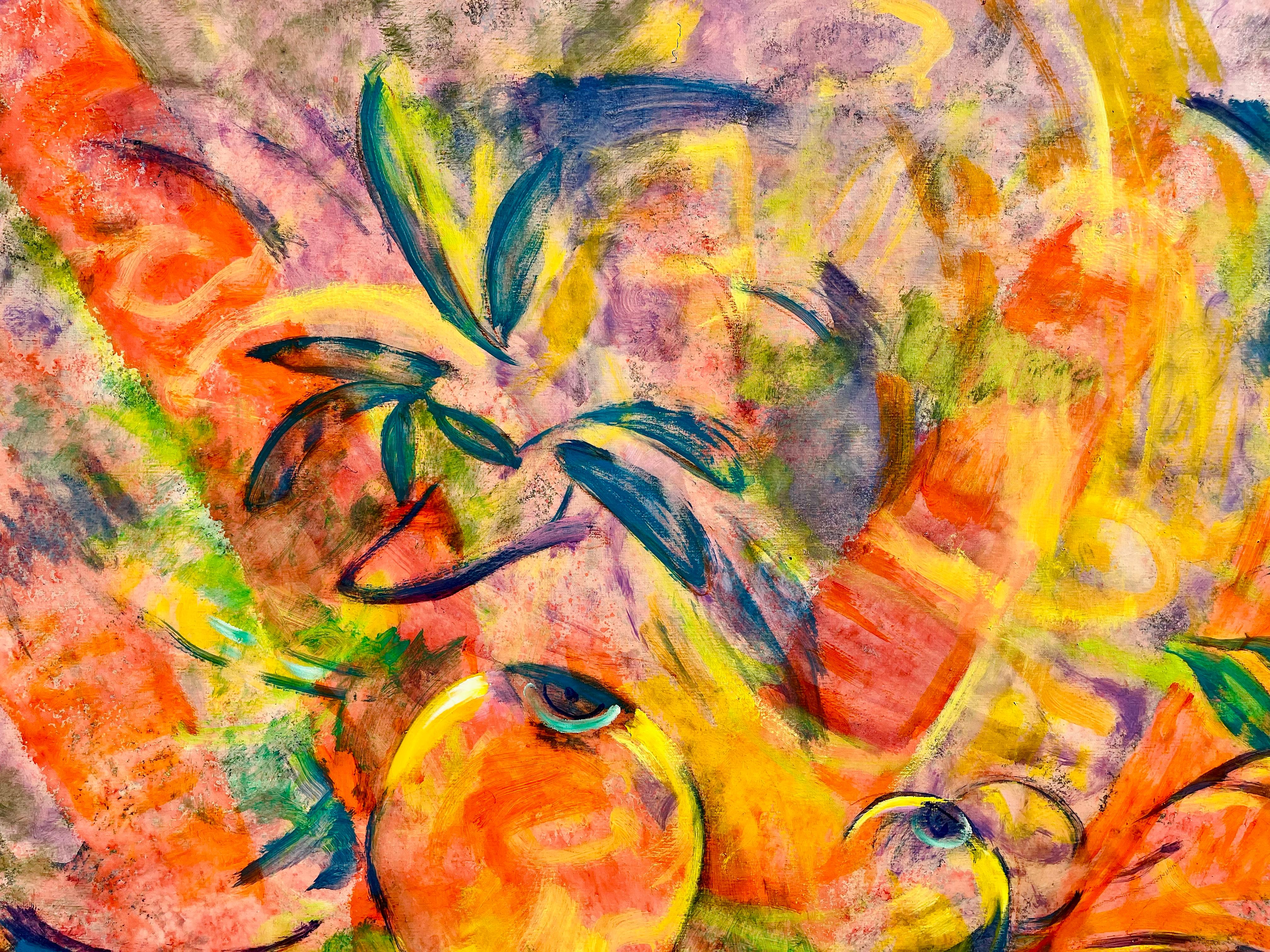 The Fruit Eyes - Expressionist Painting by Evelyne Ballestra