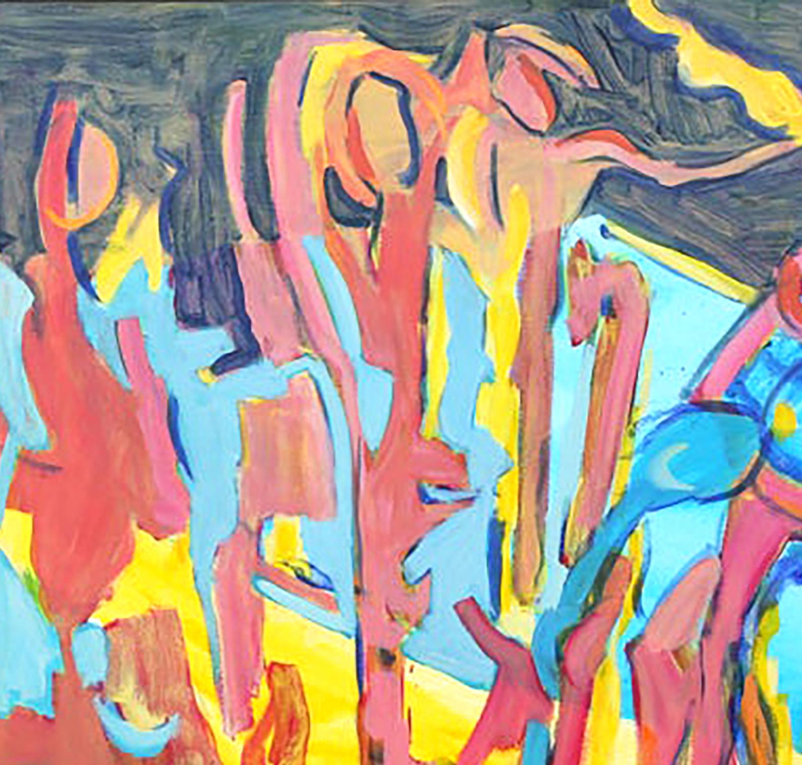 The Dance  - Contemporary Painting by Evelyne Ballestra
