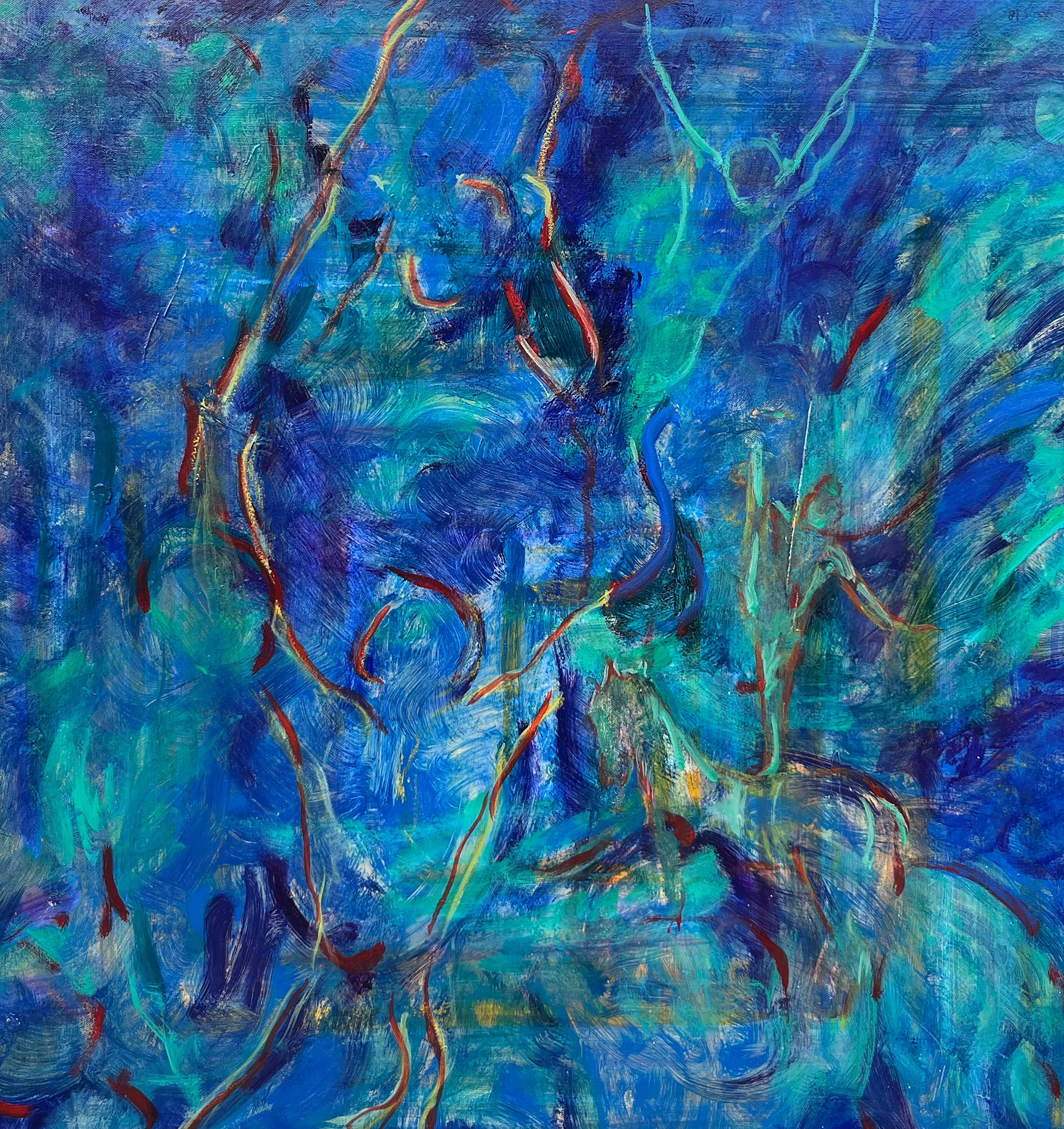 Voltige - Painting di Evelyne Ballestra