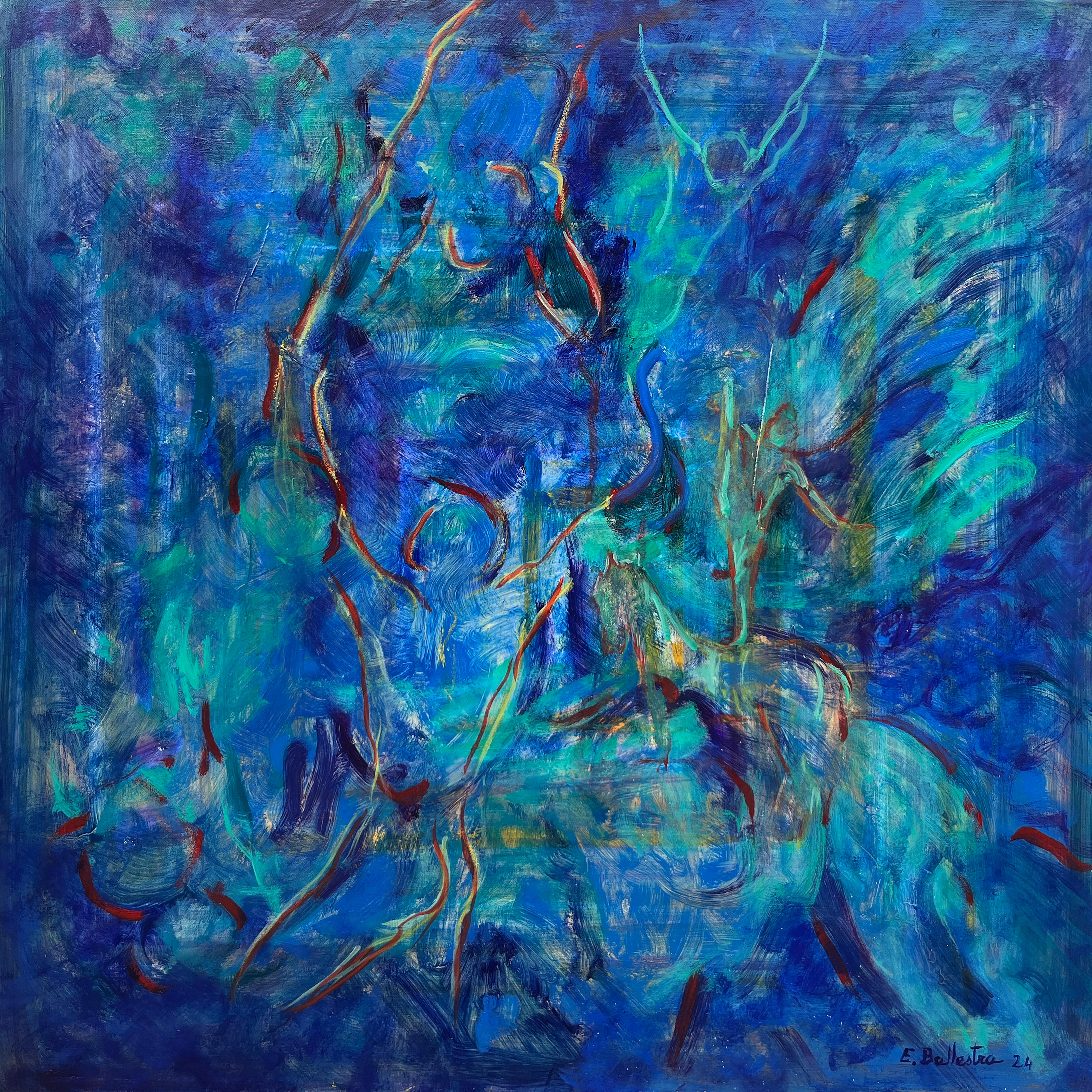 Figurative Painting di Evelyne Ballestra - Voltige