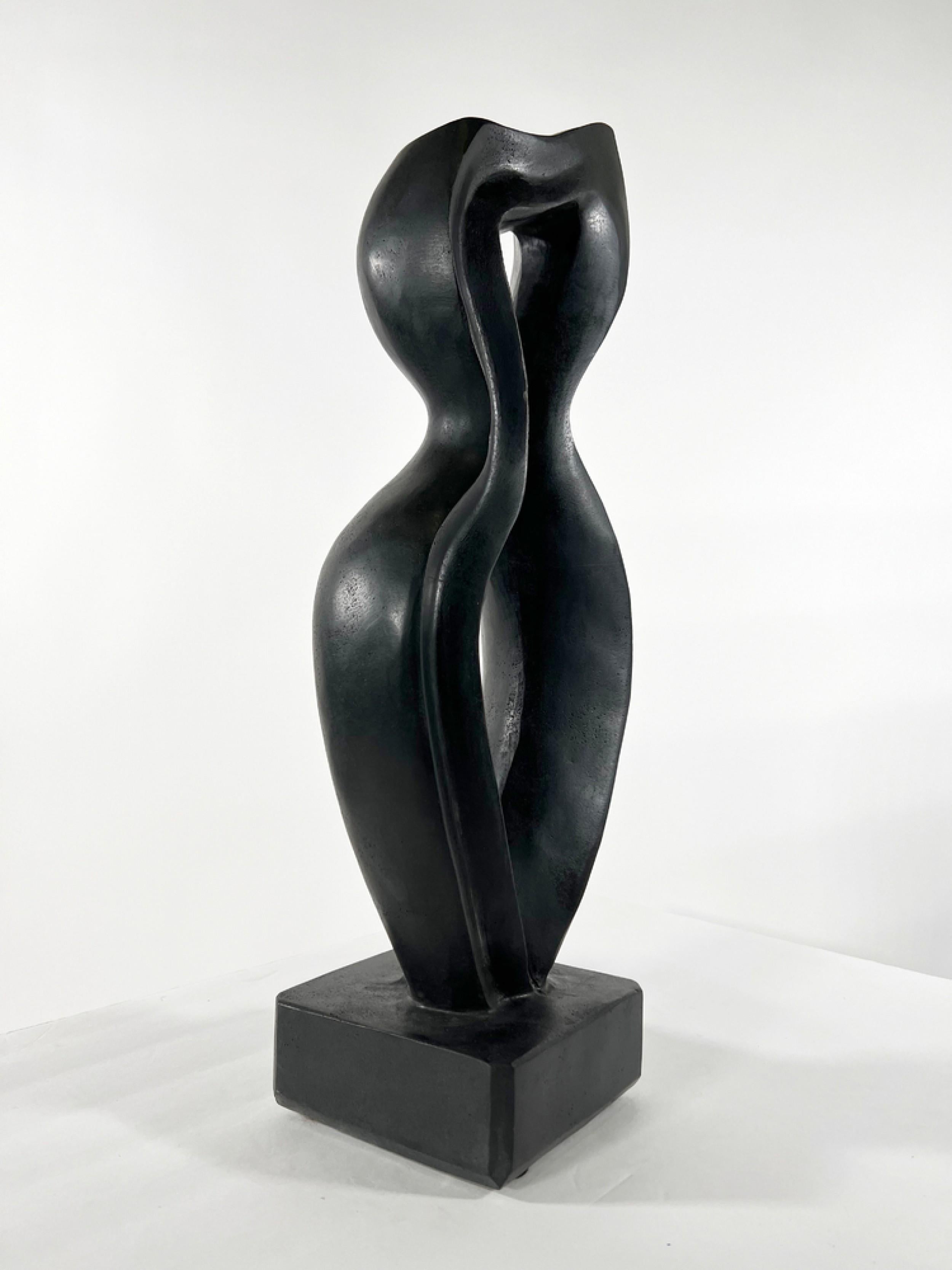 20th Century Evelyne Brader-Frank Contemporary Swiss Black Basalt Sculpture, Titled 