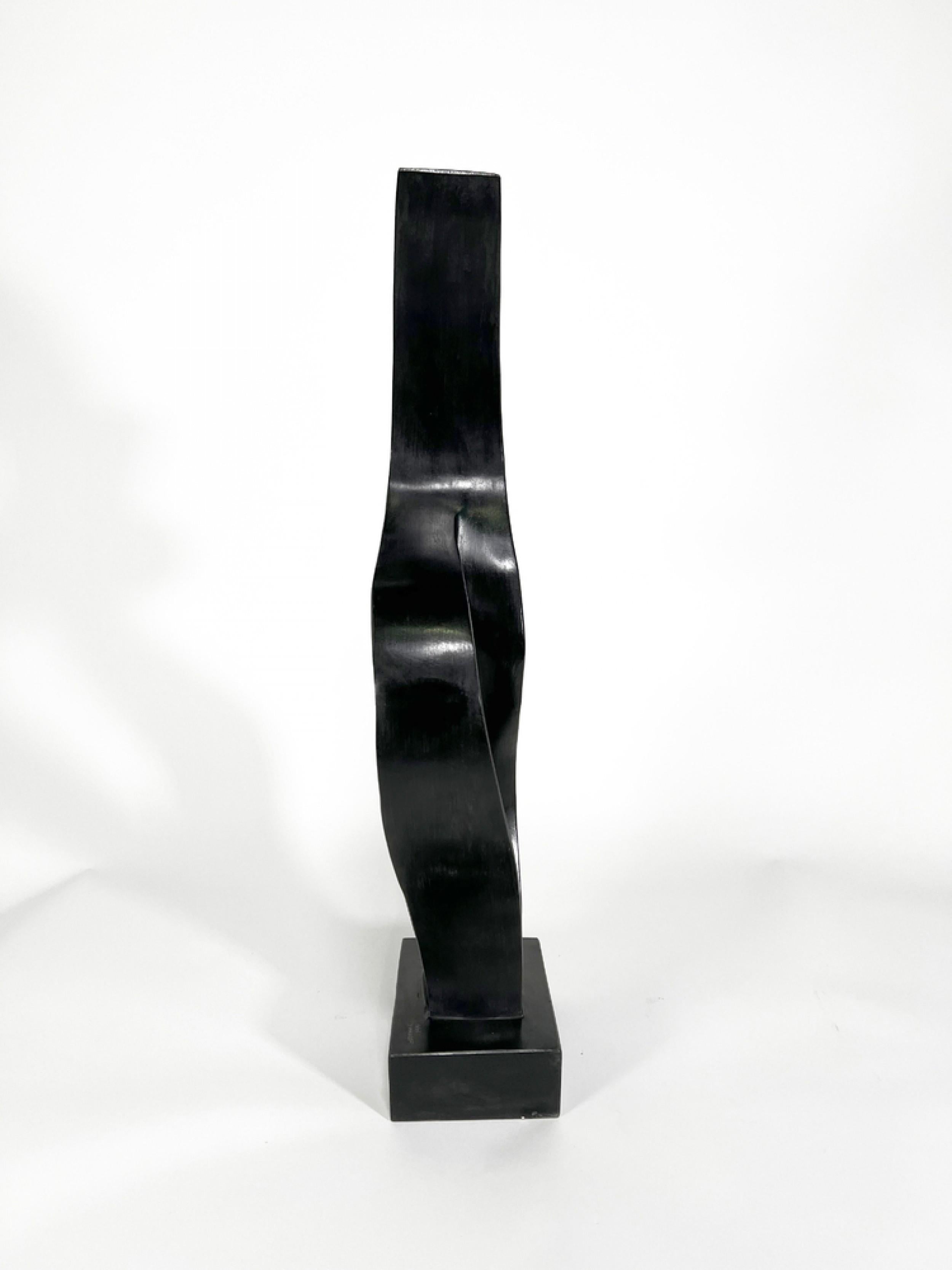 20th Century Evelyne Brader-Frank Contemporary Swiss Black Basalt Sculpture, Titled 
