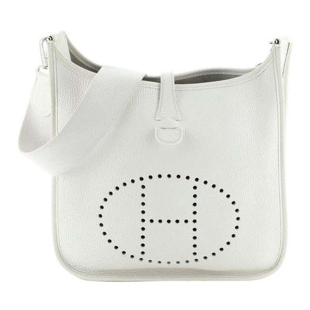 Hermes Toile and Leather Cross Body Bag Canvas RARE at 1stdibs