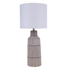 Evelyne Table Lamp in Blue and White Ceramic by CuratedKravet