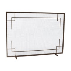 Evelynne Fireplace Screen in Gold Rubbed Black