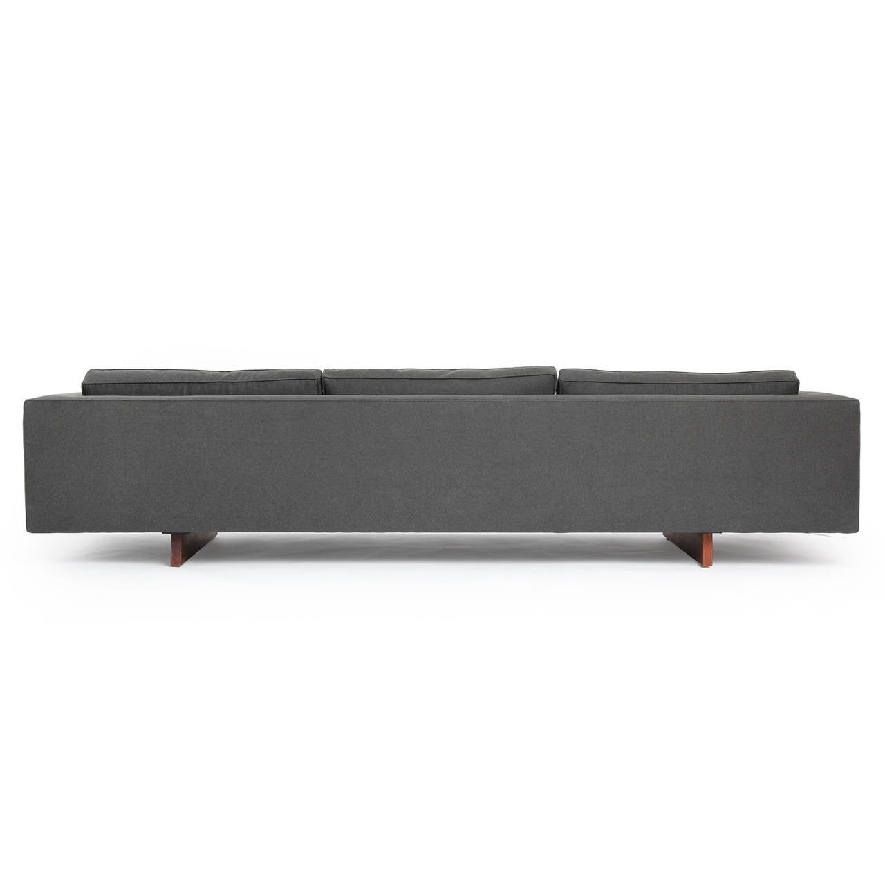 American Even Arm Sofa in Grey Felt by Jens Risom