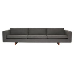 Even Arm Sofa in Grey Felt by Jens Risom