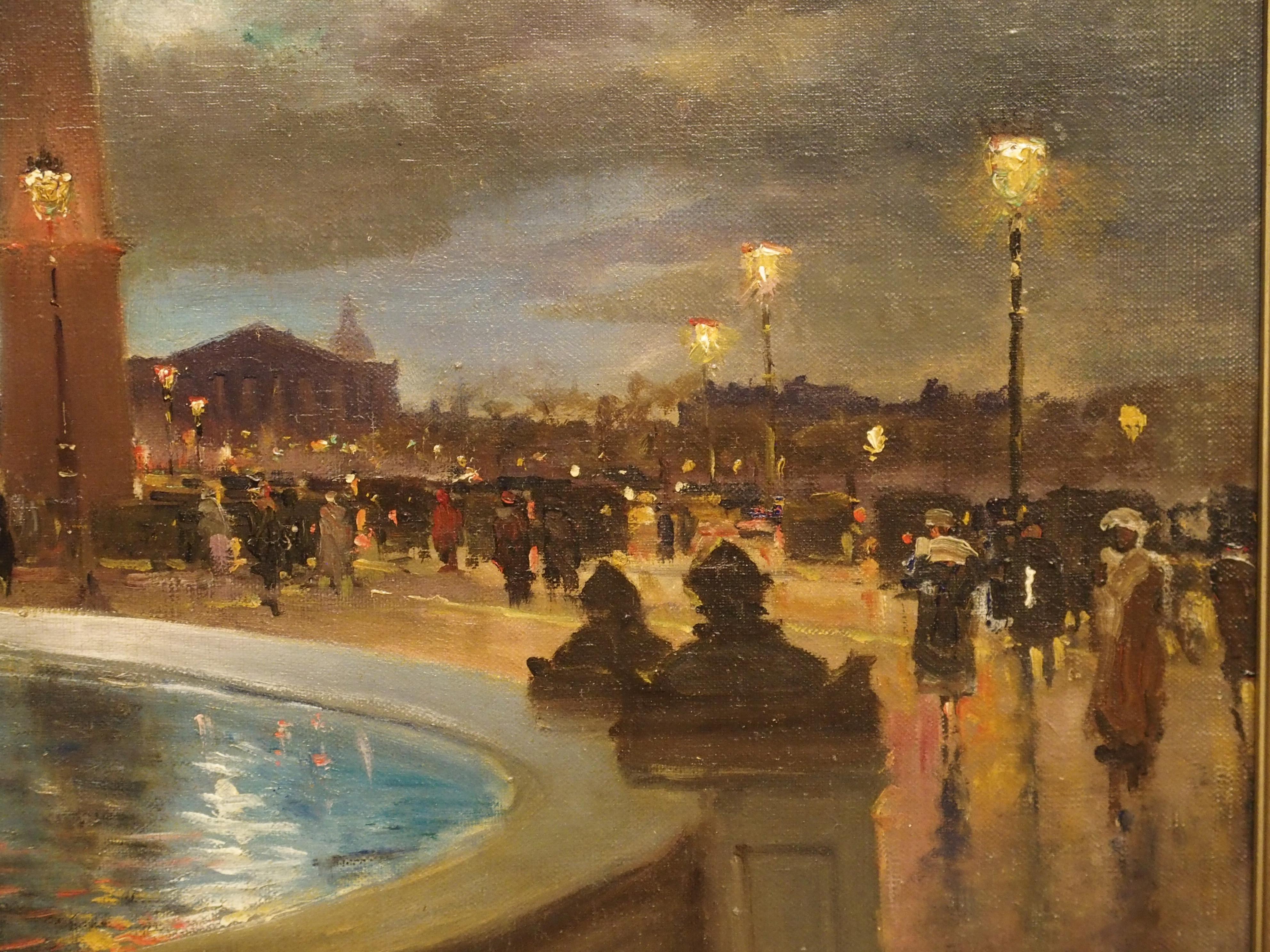 Evening at La Place De La Concorde, Paris by Paul Balmigere, '1882-1953' 5