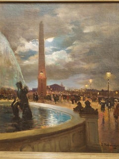 Evening at La Place De La Concorde, Paris by Paul Balmigere, '1882-1953'