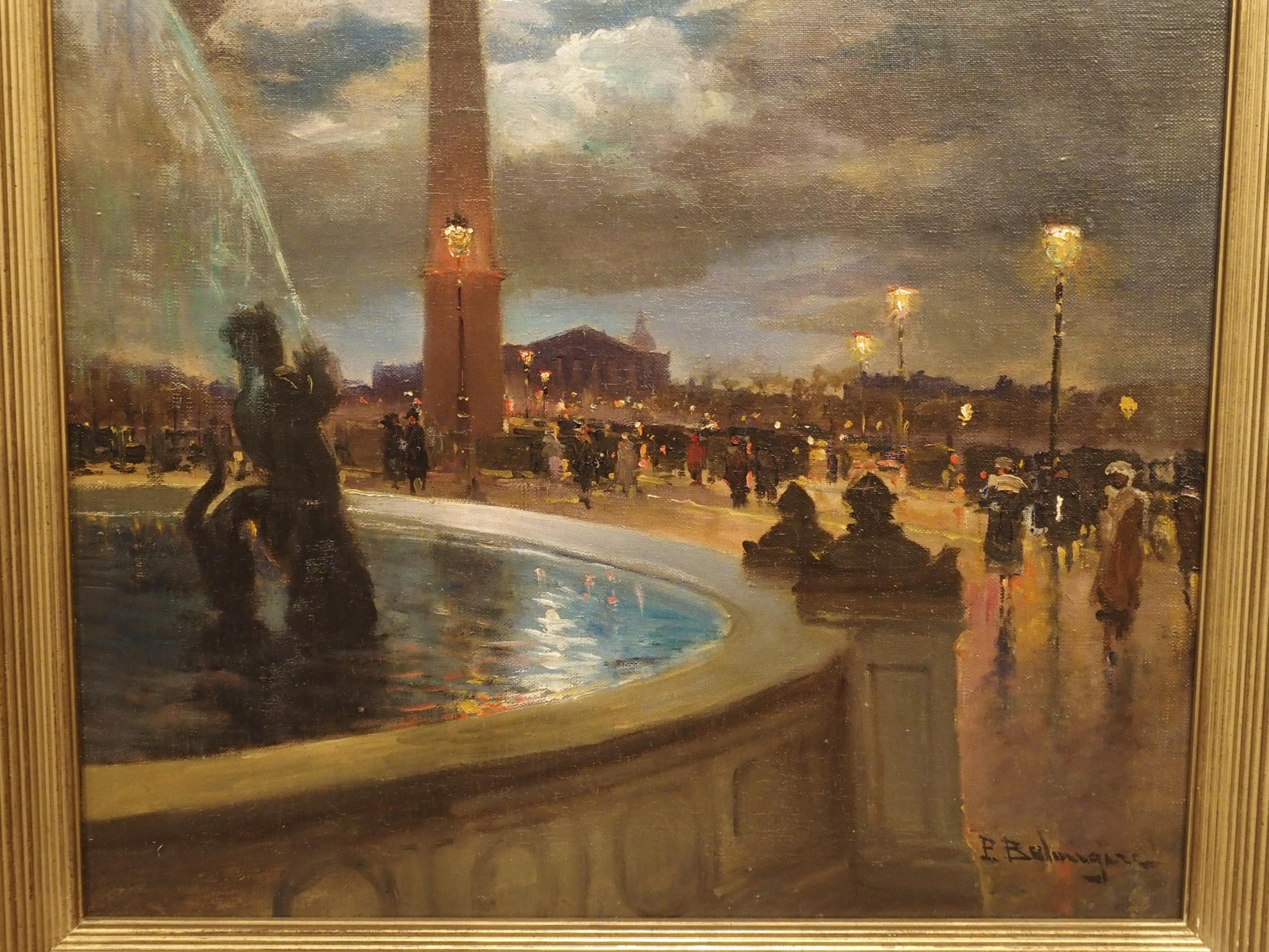 Evening at La Place De La Concorde, Paris by Paul Balmigere, '1882-1953' 2