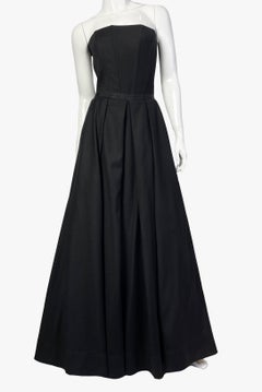 Evening black wool bustier dress, 2000s