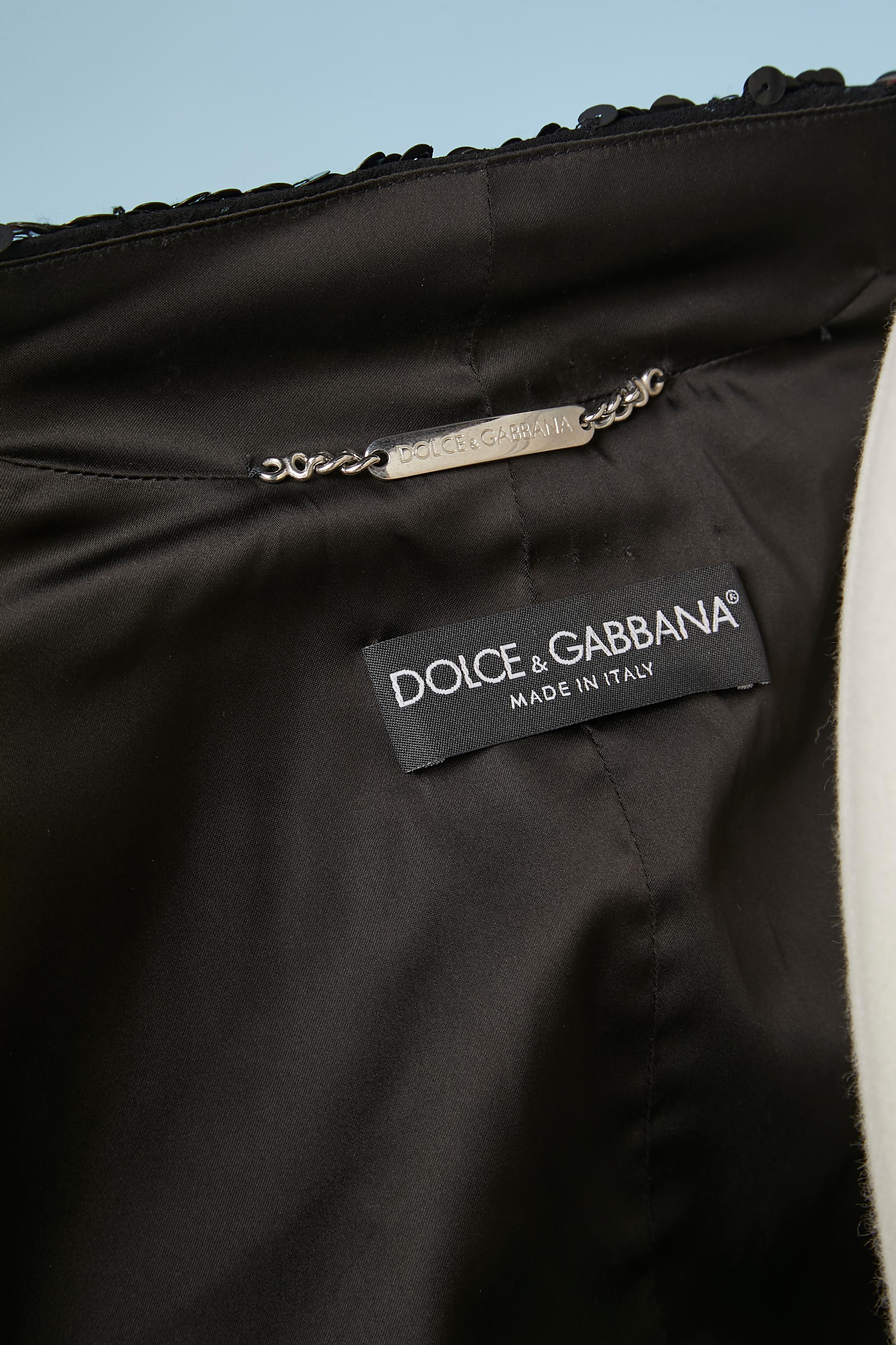 Boléro de soirée en paillettes noires Dolce & Gabbana  en vente 1