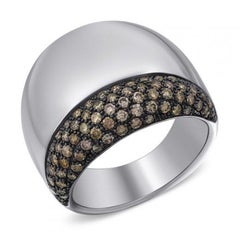 Evening Classic Cognac Diamond White Gold Earrings for Her
