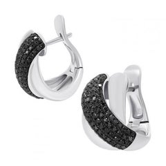 Evening Classic Rare Black Diamond White Gold Ring for Her