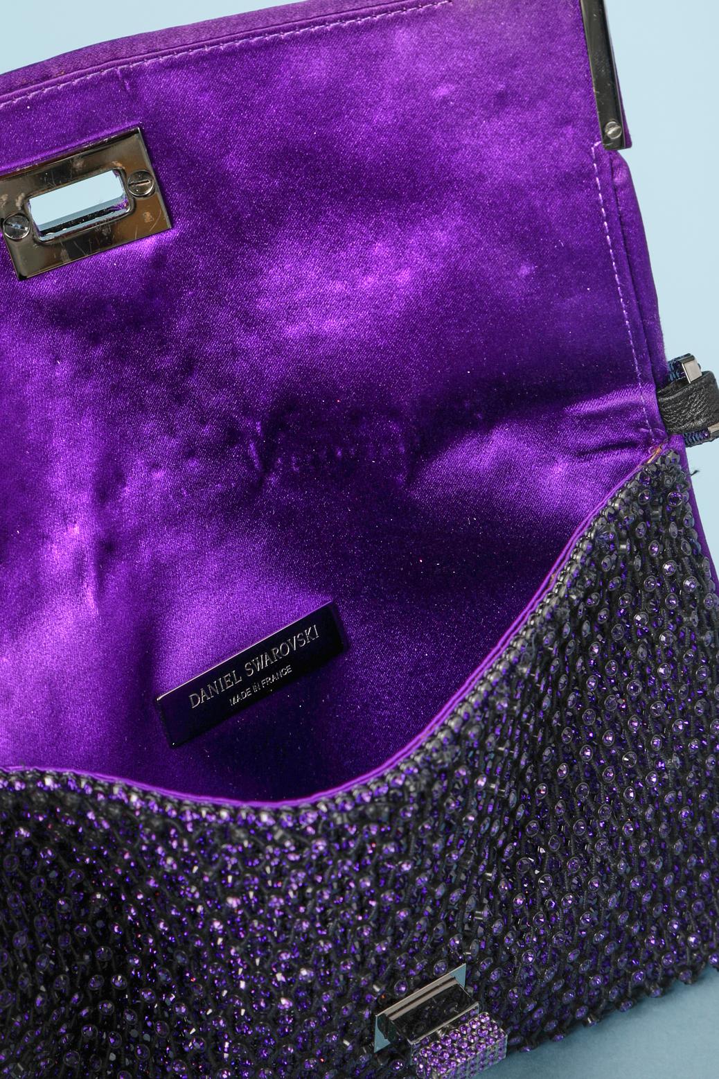 purple rhinestone purse
