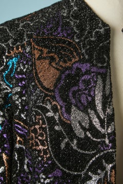 Evening coat in lurex velvet brocade Jacques Griffe