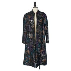 Evening coat in lurex velvet brocade Jacques Griffe 