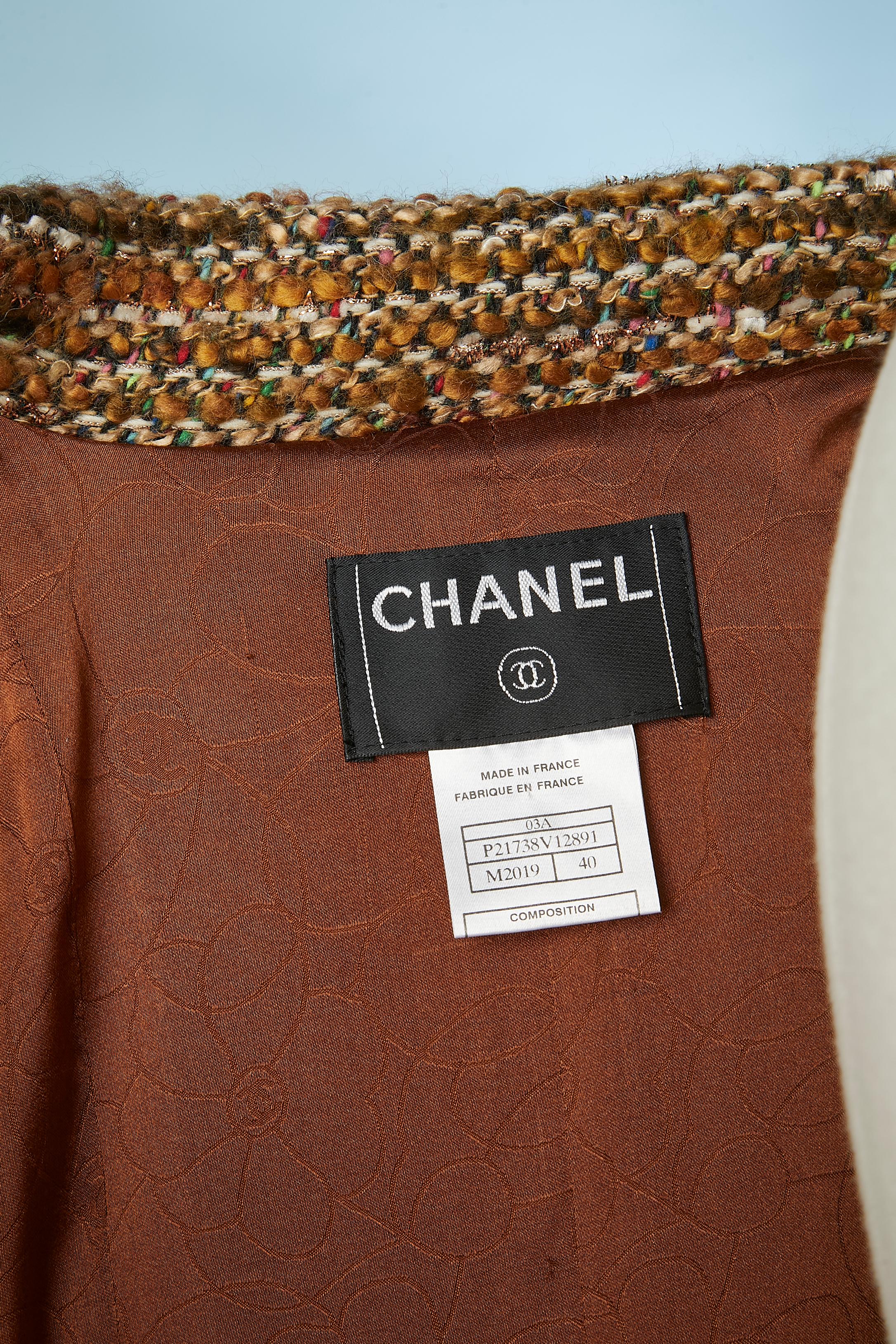 Abendmantel aus Tweed und Perlenbesatz Chanel Metiers d'Art Kollektion Byzance im Angebot 4