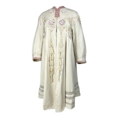 Cappotto da sera in feltro di lana applicato con ricami, di Chellier Paris CIRCA 1910