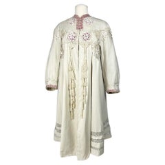 Evening coat in wool felt applied with embroidery, by Chellier Paris Circa 1910
