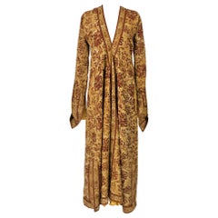 Abendmantel oder Kaftan aus bedruckter Baumwolle von Mariano Fortuny, um 1950