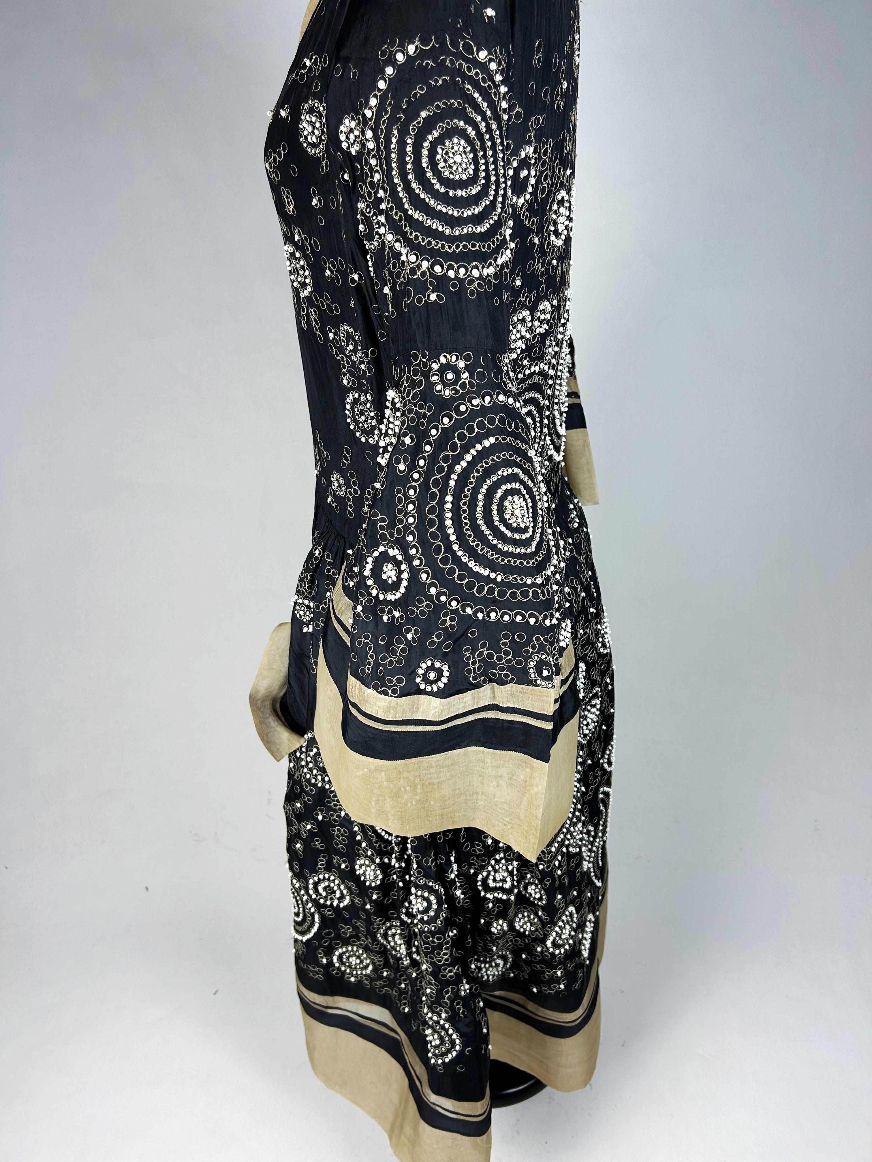 Robe de soirée par Jeanne Lanvin Haute Couture numérotée 66780- Paris été 1924 en vente 5